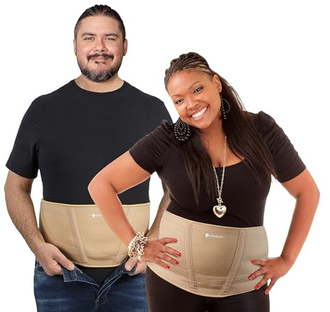 Movibrace Abdominal Binder – Adjustable Support Belt for Hanging Belly & Panniculus | Compression Wrap for Lower Back Support | Discreet Under Clothing for Daily Wear - XX-Large