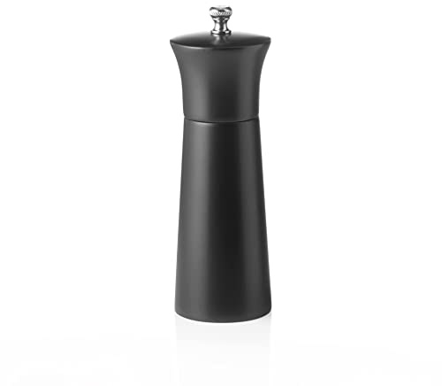 Molinillo de pimienta con mecanismo de cerámica, 15 cm, color negro mate