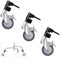 Soonpho Rotelle Girevole per Cavalletto Stand-C,Grigio Set di Ruota Professionale in Metallo Resistente con Base in Gomma, Compatibile con Supporto Stand-C da 25mm in Diametro(3 Pezzi)