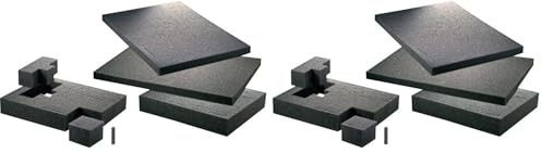 Berger & Schröter 60567 Schaumstoffzuschnitt, Schwarz, 300 x 300 x 10 mm (Packung mit 2)