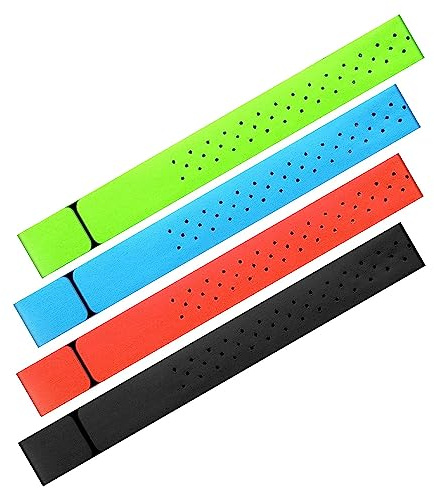 NUVOKIM 4 pezzi di ricambio per cardiofrequenzimetro, fascia da braccio, regolabile, 30 cm