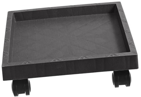 CIYODO Supporto per Piante da Interno con Ruote Quadrato 290mm in Plastica Spessa Portavasi Mobile per Giardino Balcone con Vassoio Antigoccia e Base Rinforzata