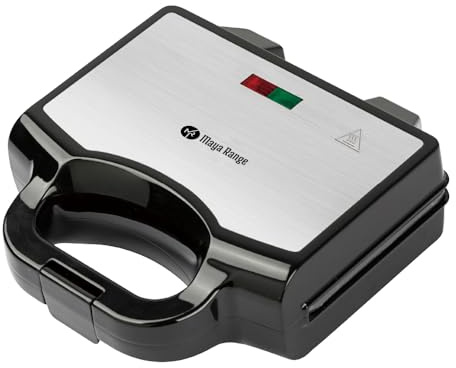 Maya Range Toastie Maker | 2 Slice Sandwich Maker, Cooks Delicious Crispy Sandwiches | 850W, 2 Slice Sandwich Press | Cool Touch Handle, Automatic Temperature Control & Non-Stick Plate