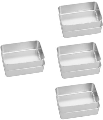 Alipis 4 Sätze Tiramisu-teller Kuchenform Selber Machen Backformen Aus Edelstahl Backformen Für Kuchen Tiramisu-kuchenform Backblech Für Die Küche Backzubehör Rostfreier Stahl 2 Stück * 4