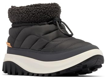 Columbia Womens Snowtrot Shorty Insulated Snow Boot, Shark/Peach, 8