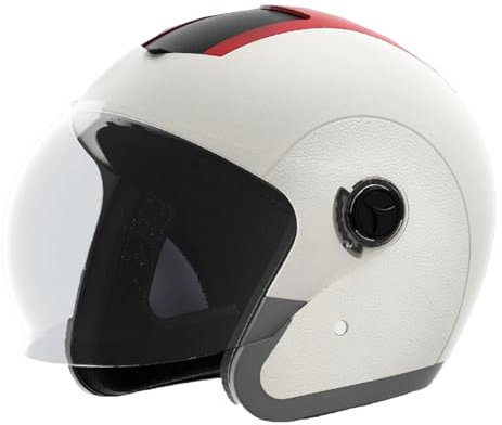 retrò Casco Scodella Portatile Mezzi Caschi Jet, Mezzo Casco da Motociclista Vintage Caschi Caschi Casco a Scodella Scooter Motorino ECE Omologato Mezzo Elmetto da Moto retrò