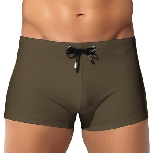 Casey Kevin Badehose Herren Badeshorts mit Tunnelzug Schnelltrocken Kurz Eng Schwimmhose Wassersport Kurze Shorts für Strand, Pool & Sport