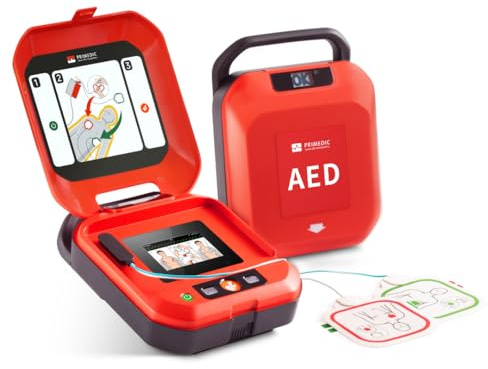 !New! Primedic HeartSave YA First aid defibrillator with LCD Display for laypeople and Professionals with Automatic Shock delivery, 8 Year Warranty, Language: GER & ENG