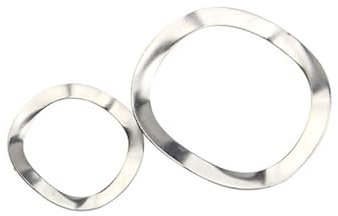 2~50 pezzi Rondelle ondulate in acciaio inossidabile 304 Rondelle elastiche con guarnizione a tre/cinque onde M3 M4 M5 M6 M8 M10 M12 M19 M23 M25-M41 Rondelle ondulate in metallo(M5x10x0.3-50pcs)