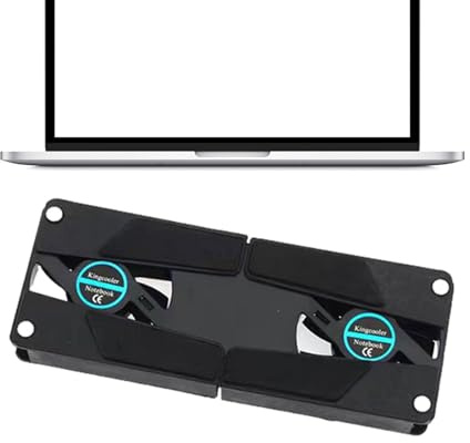 Supporto di raffreddamento per notebook – Pad pieghevole alimentato tramite USB, base di raffreddamento per computer portatile, silenzioso, antiscivolo, migliora il flusso d'aria in notebook, laptop