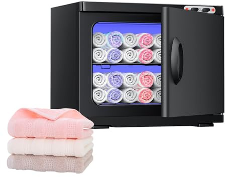Hocomay 23L Hot Towel Warmer, Towel Warmer Cabinet with 360° UV Sterilizer, 176°F Hot Towel Cabinet for Barber Salon Bathroom Beauty