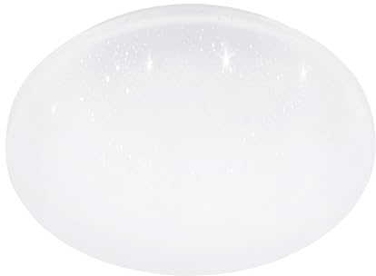 EGLO LED Deckenlampe Frania-IP Deckenleuchte Badezimmer | mit Kristall-Effekt, Lampe Decke aus weißem Metall und Kunststoff, Badlampe warmweiß, neutralweiß, kaltweiß, IP44, Ø 31 cm