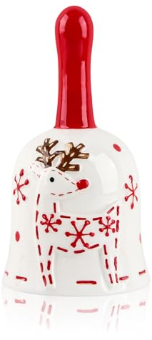 Himissy Campanella Natale, Campane, Campanelle Natalizie, Campanello da Tavolo, Campana Porcellana, Natale Decorazioni, Decorazioni Natalizie per Case, Ristoranti e Bar (E)