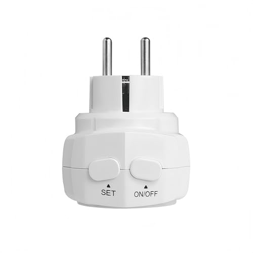 Prise Minuteur, Countdown Timer Prise da 24 Horas Minuteur Prise Electrique Rotation Programmateur Prise avec Interrupteur 3680W 16A pour Électroménagers