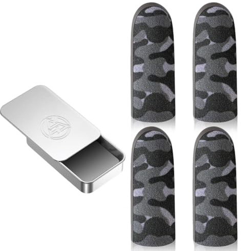 JYNXOR Protege Doigt,4 Pièces Gaming Finger Sleeve,Gaming Finger Caps,Protège-Doigts pour Jeux Sur Téléphone Portable,Gants Ultra Sensibles,Anti-Transpiration