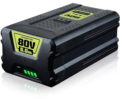 5.0Ah GBA80200 es Compatible con Greenworks, una batería de Herramienta eléctrica inalámbrica de Iones de Litio de 80 voltios