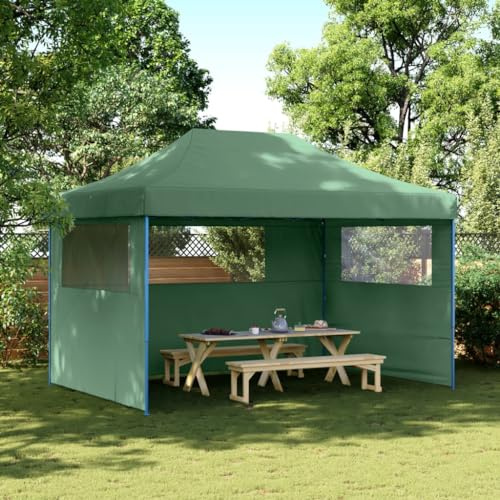 Nqyjm Tonnelle de Jardin Extérieur Tente de Réception Pliable Escamotable 3 Parois Latérales Vert, Pavillon Chapiteau pour Mariage, Fêtes, Camping Model 3