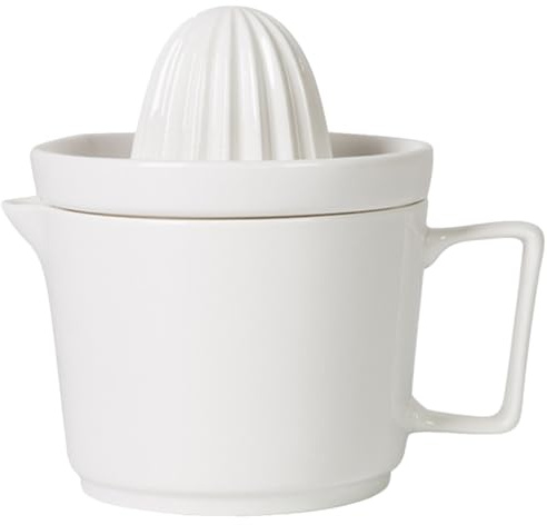 TOYANDONA Presse-agrumes Manuel Grosse Taille en Céramique Tasse à Jus et Couvercle, Extracteur Jus Fruits Multi-usage pour Citrons, Oranges et Kiwis, Outil la Cuisine Pratique et Portable