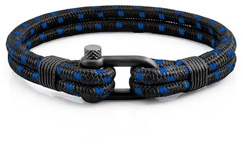 Uniqal | Segeltau Armband Herren & Damen | Maritimes Armband mit Edelstahlschäkel | Robust & Wasserfest, Geschenk für Sie & Ihn | Nautisch bracelet