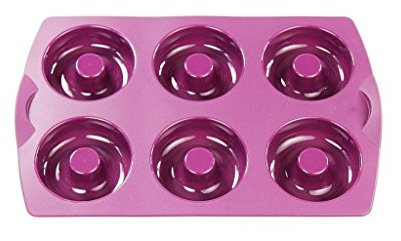 TUPPERWARE Backen Silikonform Donut/Bagel lila Backform Silikon Diabolo