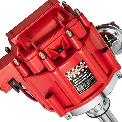 STEINBRÜCKE High Performance Red Cap HEI Distributor for Chevy gm SBC 283 305 307 327 350 400 BBC 454 396 427 Small/Big Block 65k coil 7500RPM