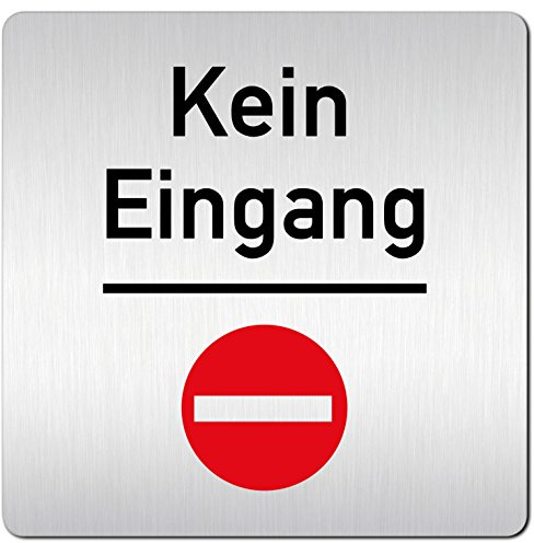 Türschilder24 XXL Schild - Türschild • 125 x 125 mm • kein Eingnag/Durchgang/Ausgang, betreten verboten • (kein Eingang)