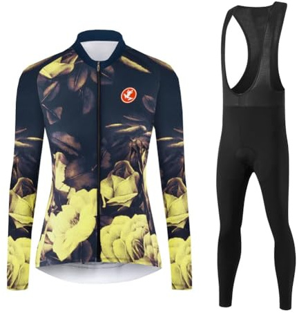 UGLY FROG Damen Fahrradbekleidung Set Lang Winter Radjacke und Fahrradhosen
