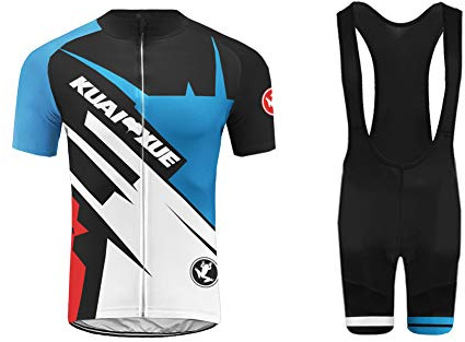 UGLY FROG MTB Herren Fahrradbekleidung Set Schnell Trocknend Radtrikot (Radjacke und Radhose mit Sitzpolster)