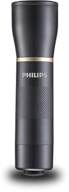 Philips SFL7000T/10 Taschenlampe - Led Taschenlampe mit 3 AAA-Batterien (im Lieferumfang enthalten) - 400 Lumen - Schwarz