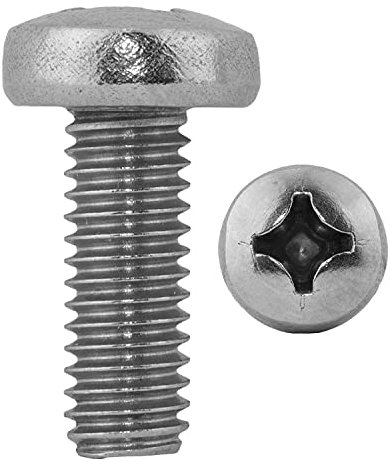 Linsenkopfschraube mit Kreuzschlitz (H) M5 X 16 DIN 7985 aus Edelstahl A2 (1 Stück) - V2A Rundkopfschraube Linsenschraube Kreuzschlitzschraube