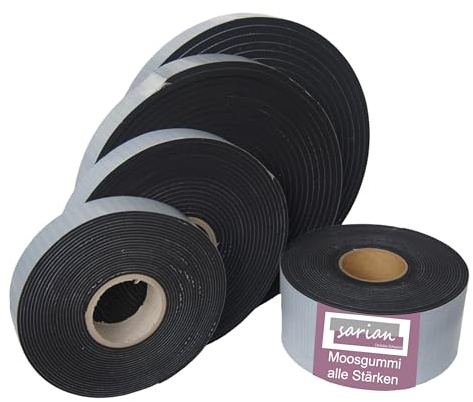Dichtungsband Selbstklebend 10m Rolle Moosgummidichtung Gummidichtung Türdichtung Hubdach Moosgummi EPDM Schaumstoff Dichtung (Stärke: 5mm, Breite: 100mm (10cm))