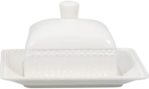 GreenGate STWBUTASALI0104 Alice Butterdose white small 14 x 12 cm (1 Stück)