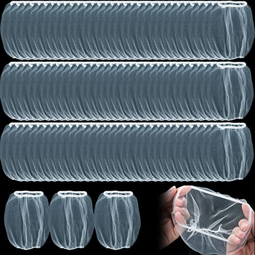 GXXMEI 300PCS Kitchen Sink Strainer Mesh Bags - Disposable, Anti Clogging, White, Polyester, Woven, Modern, Unfinished