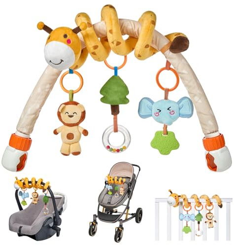 TUMAMA KIDS Arco de Juguete para Cochecito de bebé, móvil portátil para moisés, Accesorios para la Cuna del Coche, Arco de Actividades de Viaje para bebés de 0 a 12 Meses