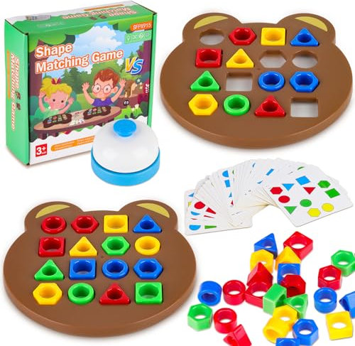 Spielzeug für Frühkindliche Lernen, Montessori Spielzeug, Lernen Sie Farben und Formen für Kinder ab 3 bis 6 Jahren, Babyspielzeug Steckspiel, Geschenk für Kinder