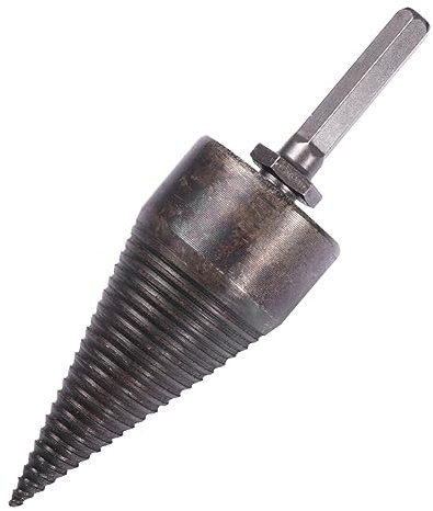VANZACK 1 Satz Spiralnut-Kegelbohrer Log Splitter Schraubenkegel Messerschärfer Werkzeug Holzhacker-Bohrer Werkzeug zum Hacken von Holz Feuer fangen Elektriker-Werkzeuge