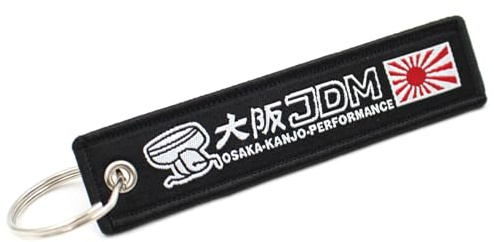 VmG-Store Made in Jet Tag nyckelring landsflaggor robust fast material täckt med eleganta länder flaggor, Jdm, S