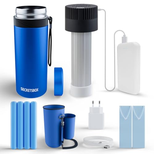 Nevera Insulina Viaje 2-8 ℃, USB Nevera Portátil Medicamentos, [3 IN 1] con Batería de 20000mah + 4 Bolsas de Hielo de Biogel, Refrigerador Insulina Enfriador de Insulina Portátil, Aprobado por la TSA