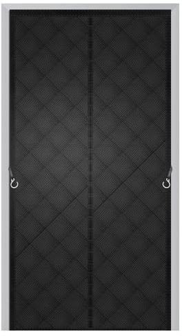 Magnetic Thermal Insulated Door Curtain for Winter 120x230cm,Heavy Windproof Soundproof Door Cover, Keep Warm with Easy Install,Black