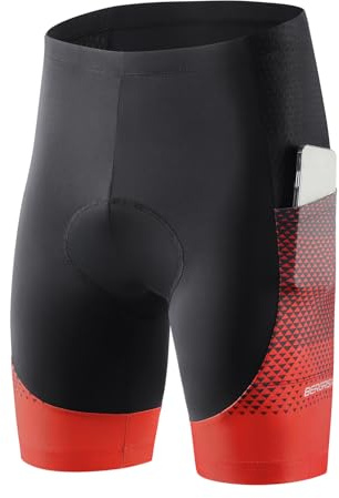 BERGRISAR Radlerhose Herren Fahrradhose Radhose 4D Gepolstert Atmungsaktive Stoßfeste Hose für MTB Rennrad Trail