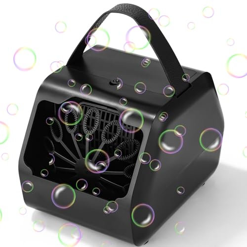 Automatische Seifenblasenmaschine,Tragbare Blasenmacher 400ML 14000+ /Min Blasenmaschine mit Type-C Laden, Bubble Maker mit 2 Geschwindigkeitsmodi Outdoor-Spielzeug für Kinder und Haustiere