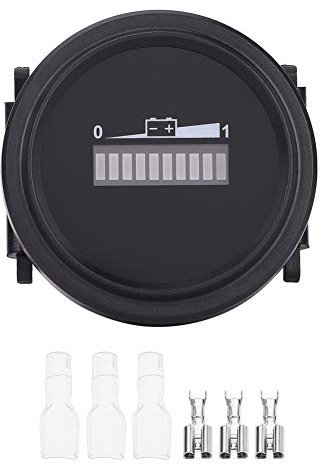 ZenithAur Multifunction Battery State Meter, 12V to 72V LED Digital Battery Tester Gauge, Compact Battery Level Indicator for Carts, Forklifts, Cars, Scooters, Motorcycles