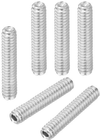 PATIKIL 100 Stück Madenschraube M2 x 8mm, 304 Edelstahl Madenschrauben Set für Türklinken Halterung Möbel Lampen Wasserhahn Reparaturen, Silber Innensechskant Gewindestifte Schrauben Set