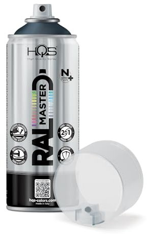 HQS RAL MASTER Bomboletta di Vernice Spray 400ml Nitro Colori Ral (1, Ral 7016 Grigio Antracite Opaco)
