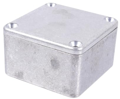 Aluminium Stompbox Gehäuse aus Metall für Gitarrenpedal Selbstgemacht | Druckgegossen, Silberfarben, Glatte Oberfläche, Rostfrei, ohne Scharfe Kanten, Poliert