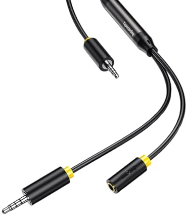 Cnrfeoap Registrazione della Coppia Cavi Uditivi da 3 5 Mm Migliora Connessione Uditiva tra I Dispositivi Mobili delle Cuffie