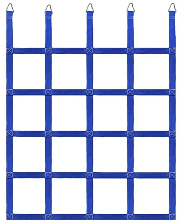 Climbing Net - Climb Strap Ladder | Webbing Net | Swing Set Climbing Cargo | Bars for Ninja Swing Set | Climbing Rope for Playgrounds Jungle Gyms Trees and Obstacle Course for Outdoor