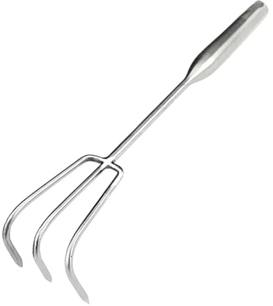TAIZhiChen Mini râteau à main pour le jardinage, outil d'ameublissement du sol, outil de creusement compact et robuste, râteau à griffes pour désherber, Trois Dents
