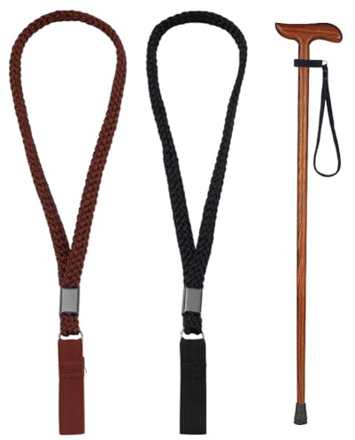 HOBBIESAY Dragonne de poignet en nylon extensible élastique pour canne de marche pour personnes âgées pour béquilles, randonnée, marche, rééducation