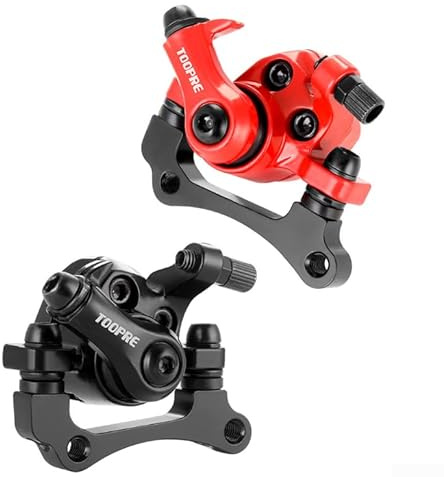 Disc Brake Caliper for Electric Scooter Front Right Fits For 8 inch & 10 inch Ebike, Aluminium Alloy, 51mm Mounting Hole Spacing (Red)